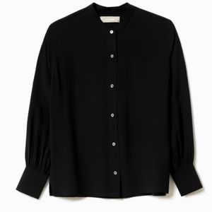 Everlane Clean Silk Blouson Sleeve Shirt